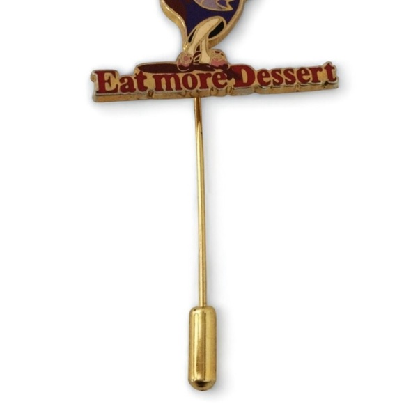 Vtg 2004 Red Hat Society “Eat More Dessert” Stick Pin – Whimsical Collectible - Picture 9 of 13